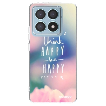 Picasee silikonska prozirna maskica za Xiaomi 14T Pro - Think happy be happy