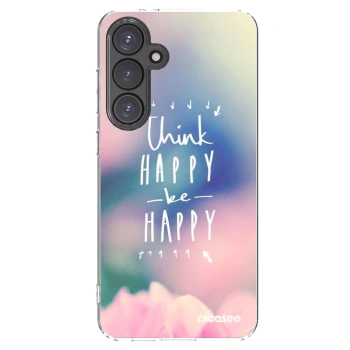 Picasee silikonska prozirna maskica za Samsung Galaxy S24 FE S721B - Think happy be happy