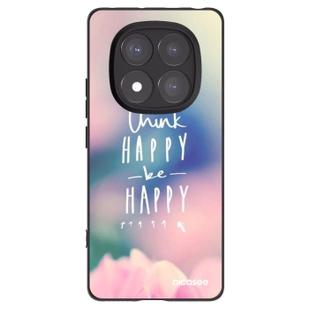 Picasee crna silikonska maskica za Xiaomi Redmi Note 14 Pro+ 5G - Think happy be happy
