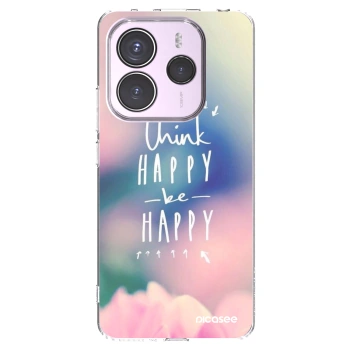 Picasee silikonska prozirna maskica za Xiaomi Redmi Note 14 5G - Think happy be happy