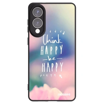 Picasee crna silikonska maskica za Samsung Galaxy S25 Edge 5G - Think happy be happy