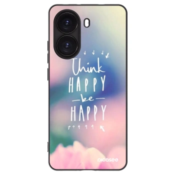 Picasee crna silikonska maskica za Xiaomi Poco X7 Pro 5G - Think happy be happy