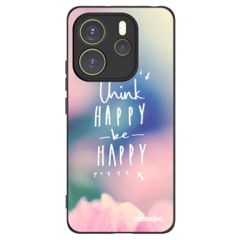 Picasee crna silikonska maskica za Xiaomi Redmi Note 14 4G - Think happy be happy