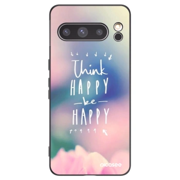 Picasee crna silikonska maskica za Google Pixel 8 Pro - Think happy be happy