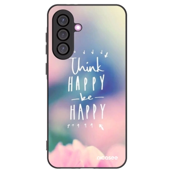 Picasee crna silikonska maskica za Samsung Galaxy A36 5G - Think happy be happy