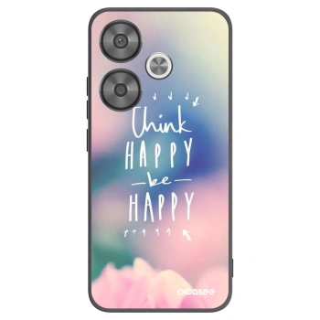 Picasee crna silikonska maskica za Xiaomi Poco F6 - Think happy be happy