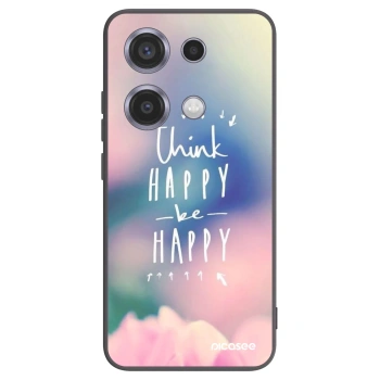 Picasee crna silikonska maskica za Xiaomi Redmi Note 14S - Think happy be happy