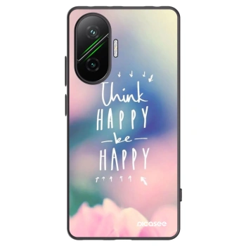 Picasee crna silikonska maskica za Xiaomi Poco F7 5G - Think happy be happy