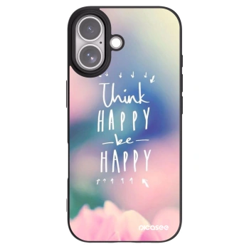 Picasee crna silikonska maskica za Apple iPhone 17 - Think happy be happy