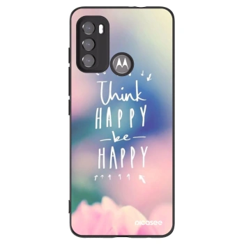 Picasee crna silikonska maskica za Motorola Edge 60 5G - Think happy be happy