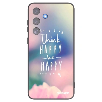Picasee crna silikonska maskica za Samsung Galaxy S25 FE 5G - Think happy be happy