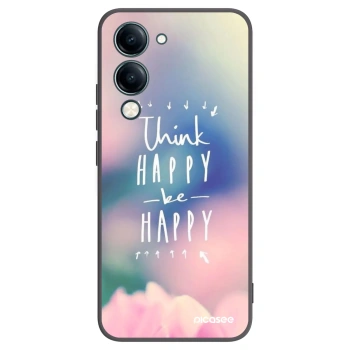 Picasee crna silikonska maskica za Vivo Y29s 5G - Think happy be happy
