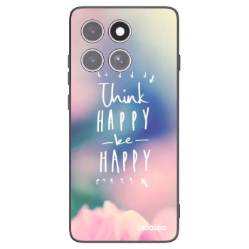 Picasee crna silikonska maskica za Motorola Edge 60 Fusion - Think happy be happy