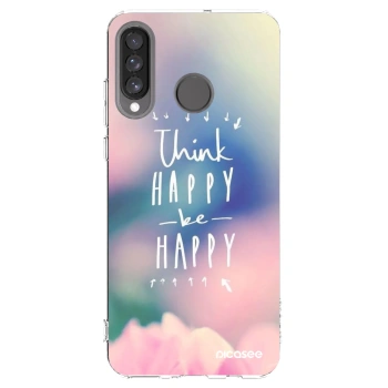 Picasee silikonska prozirna maskica za Huawei P30 Lite - Think happy be happy
