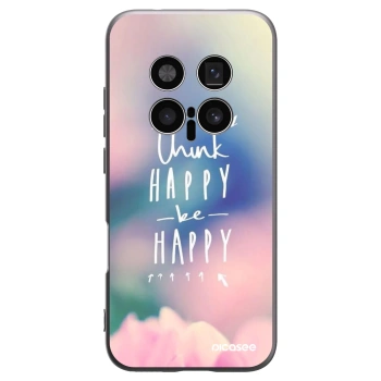 Picasee crna silikonska maskica za Honor Magic8 Pro 5G - Think happy be happy