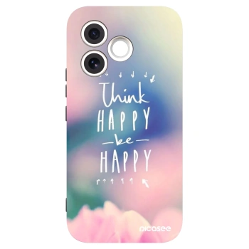 Picasee crna silikonska maskica za Honor 600 Lite - Think happy be happy