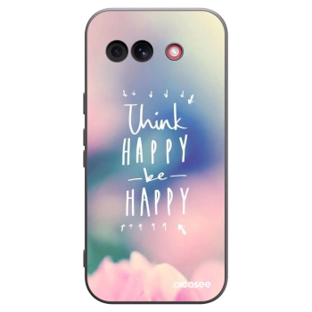 Picasee crna silikonska maskica za Google Pixel 10a - Think happy be happy