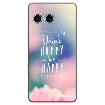 Picasee crna silikonska maskica za Sony Xperia 10 VII - Think happy be happy