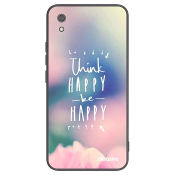 Picasee crna silikonska maskica za Xiaomi Redmi 7A - Think happy be happy