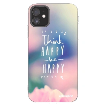 Picasee silikonska prozirna maskica za Apple iPhone 11 - Think happy be happy