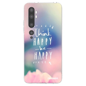 Picasee silikonska prozirna maskica za Xiaomi Mi Note 10 (Pro) - Think happy be happy