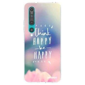 Picasee silikonska prozirna maskica za Xiaomi Mi 10 - Think happy be happy