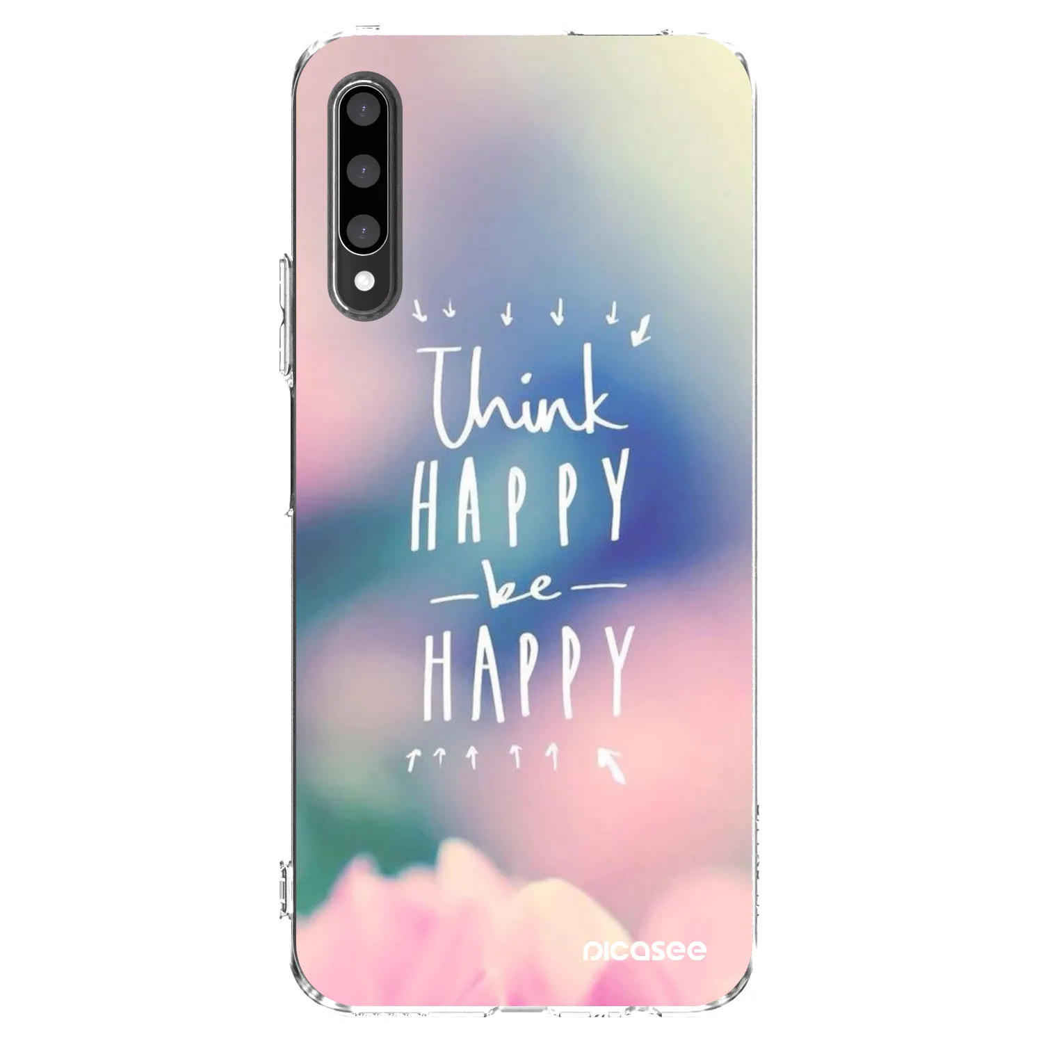 Picasee silikonska prozirna maskica za Honor 9X Pro - Think happy be happy