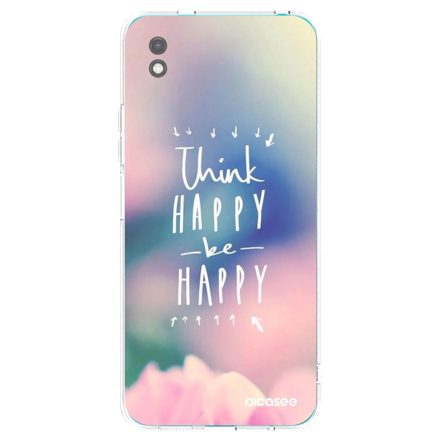Picasee crna silikonska maskica za Xiaomi Redmi 9A - Think happy be happy