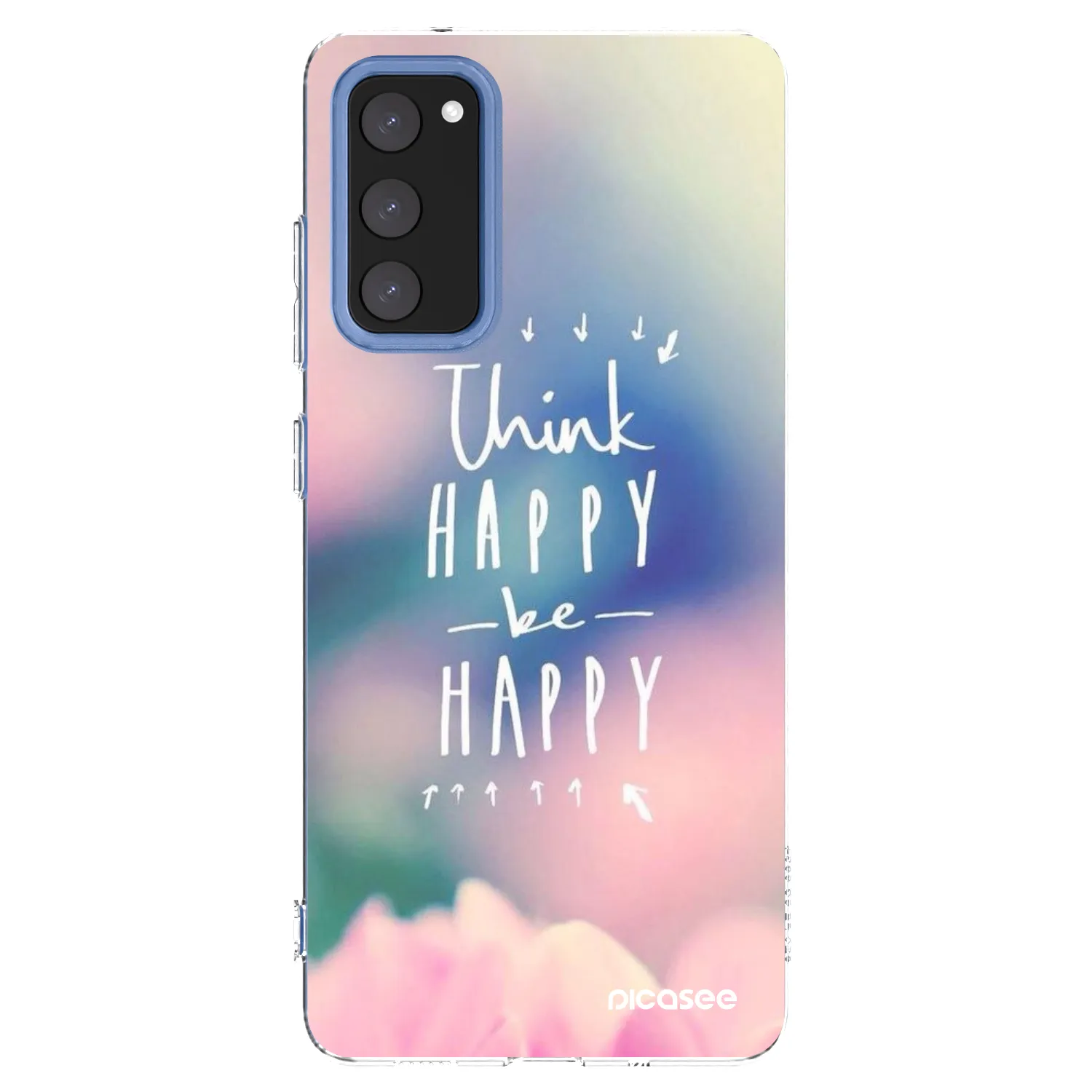 Picasee silikonska prozirna maskica za Samsung Galaxy S20 FE - Think happy be happy