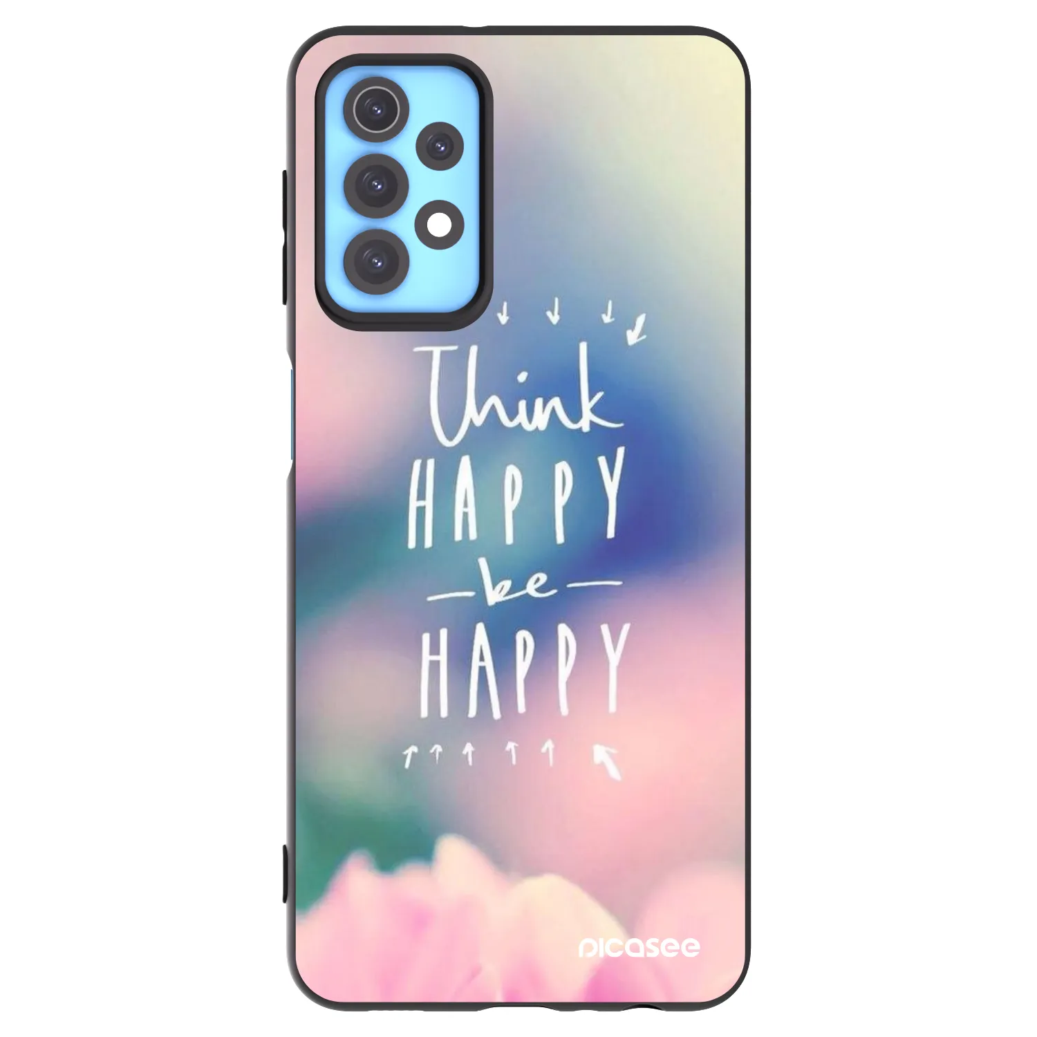 Picasee crna silikonska maskica za Samsung Galaxy A32 4G SM-A325F - Think happy be happy