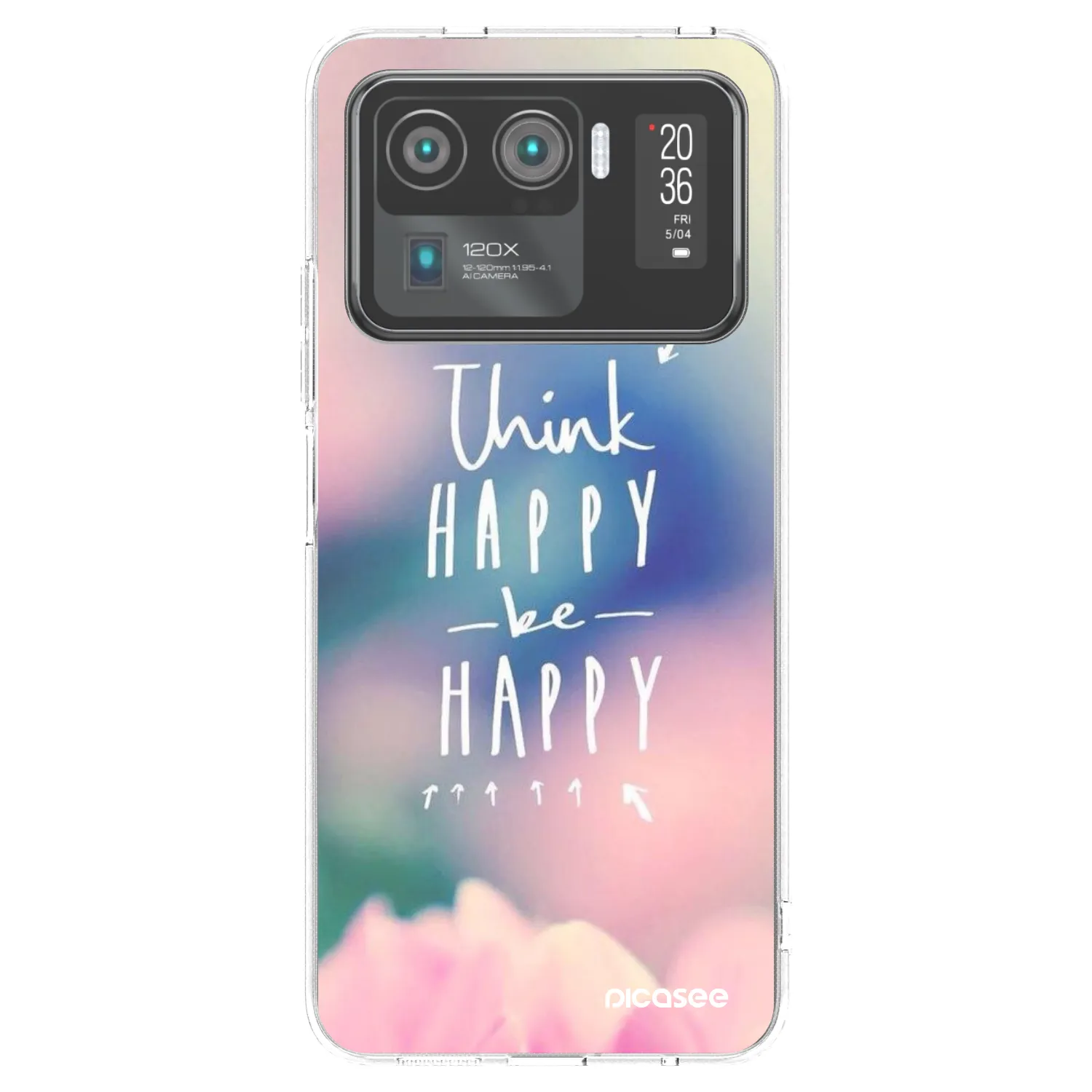 Picasee silikonska prozirna maskica za Xiaomi Mi 11 Ultra - Think happy be happy