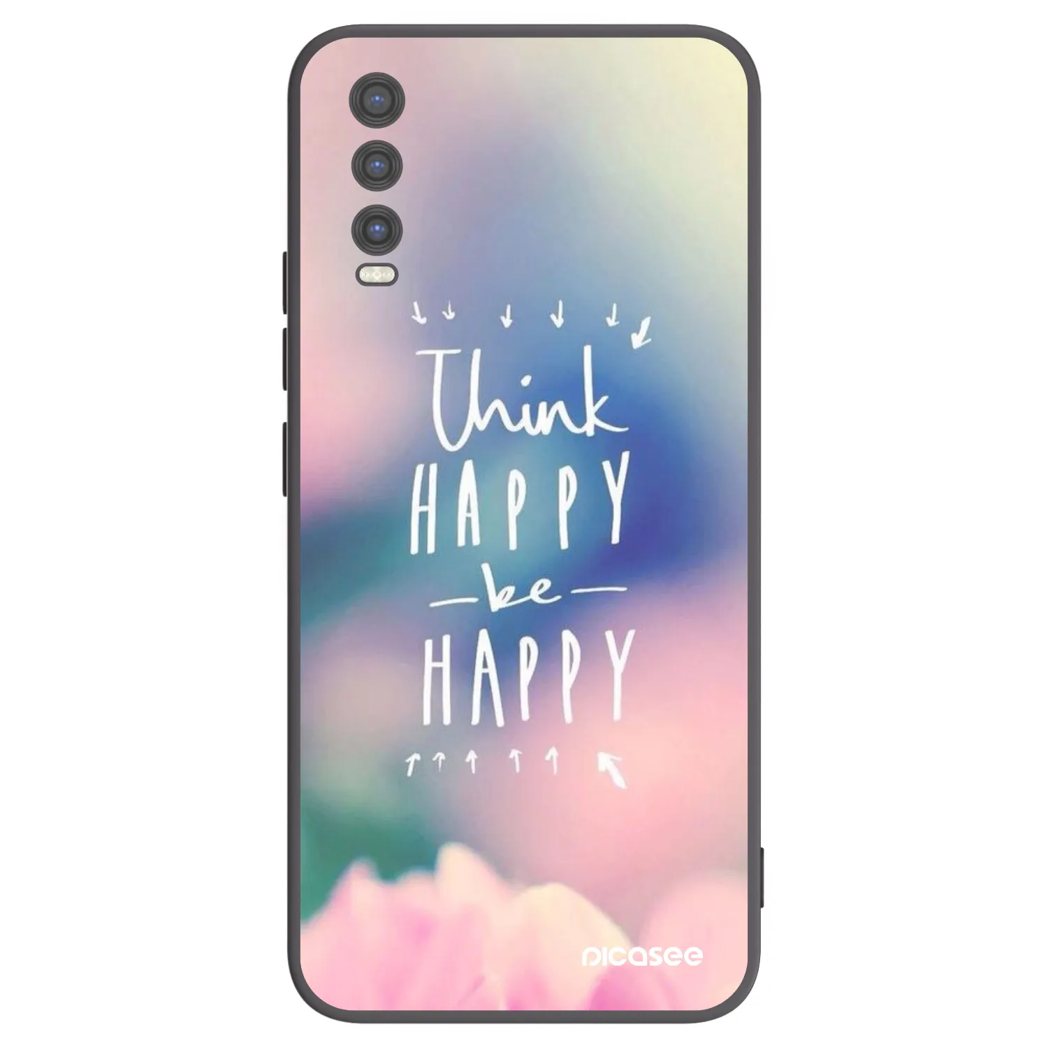 Picasee crna silikonska maskica za Vivo Y20s - Think happy be happy