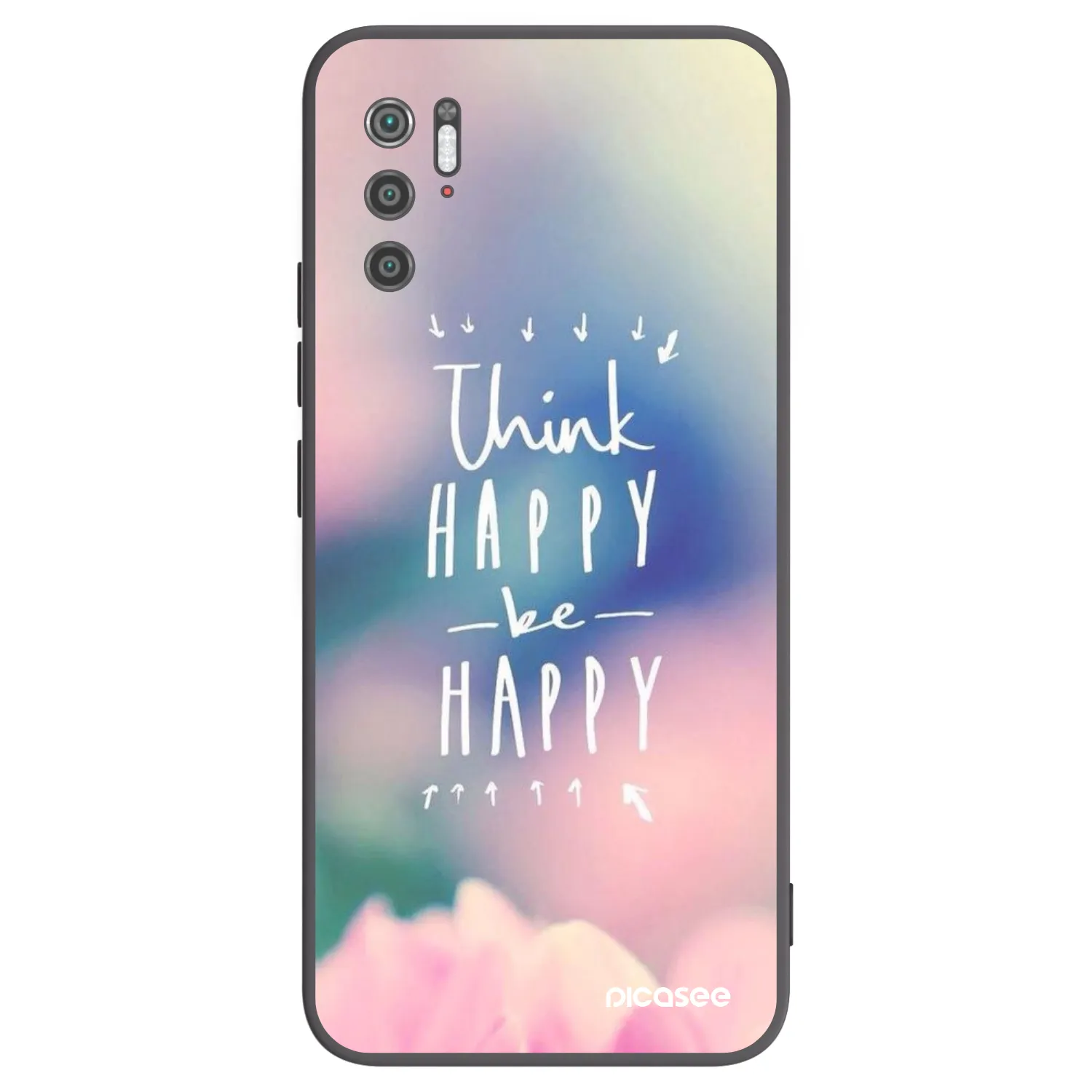 Picasee crna silikonska maskica za Xiaomi Poco M3 Pro 5G - Think happy be happy