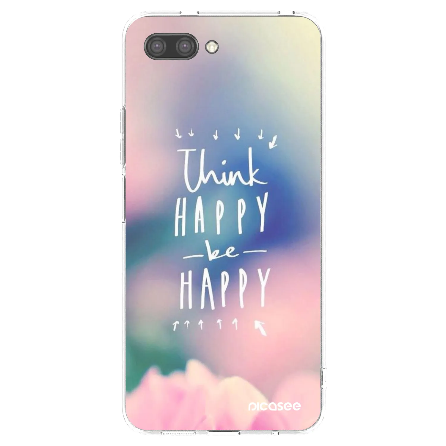 Picasee silikonska prozirna maskica za Honor 10 - Think happy be happy