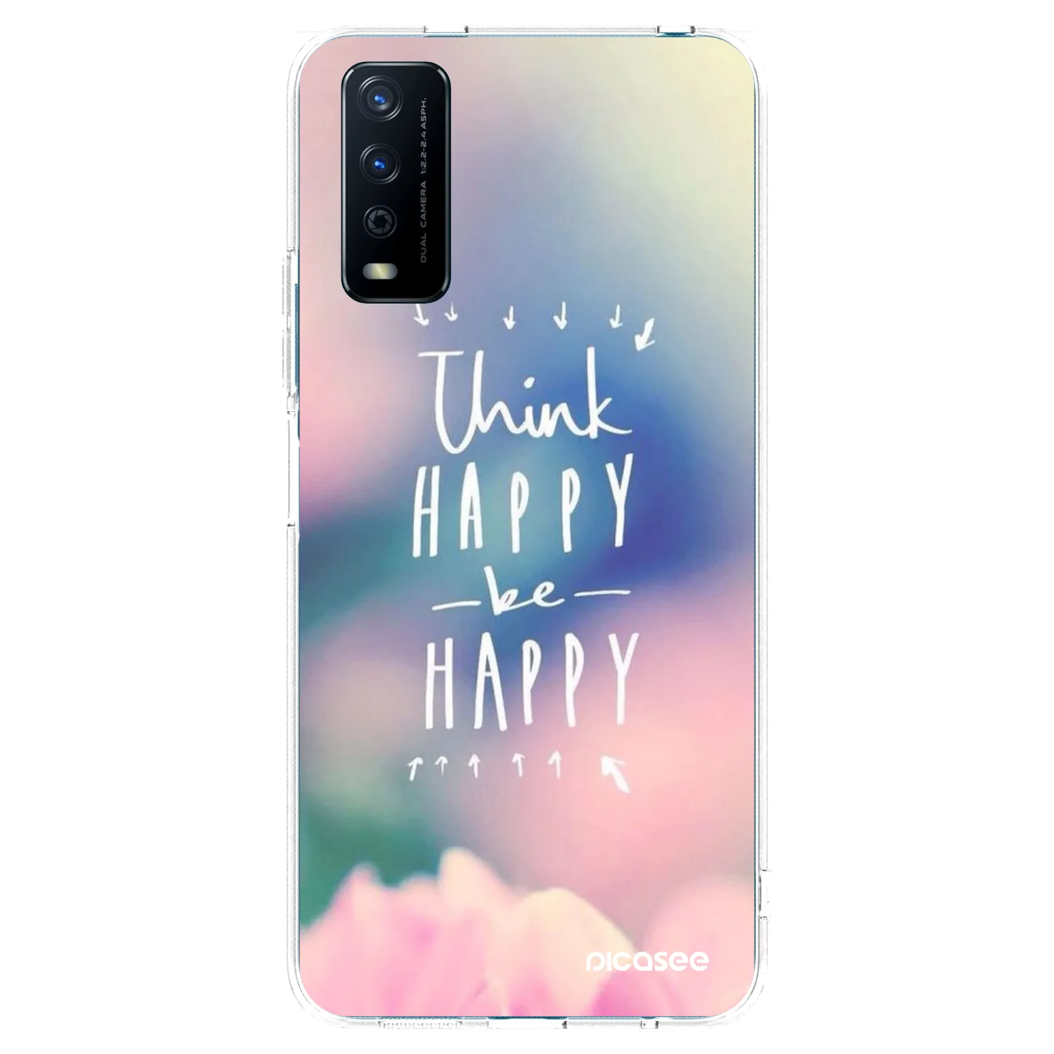 Picasee silikonska prozirna maskica za Vivo Y11s - Think happy be happy