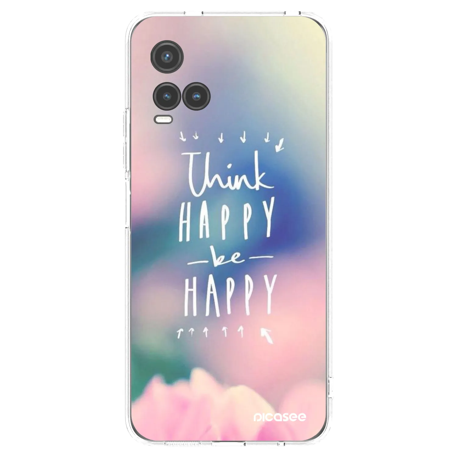 Picasee silikonska prozirna maskica za Vivo Y33s - Think happy be happy