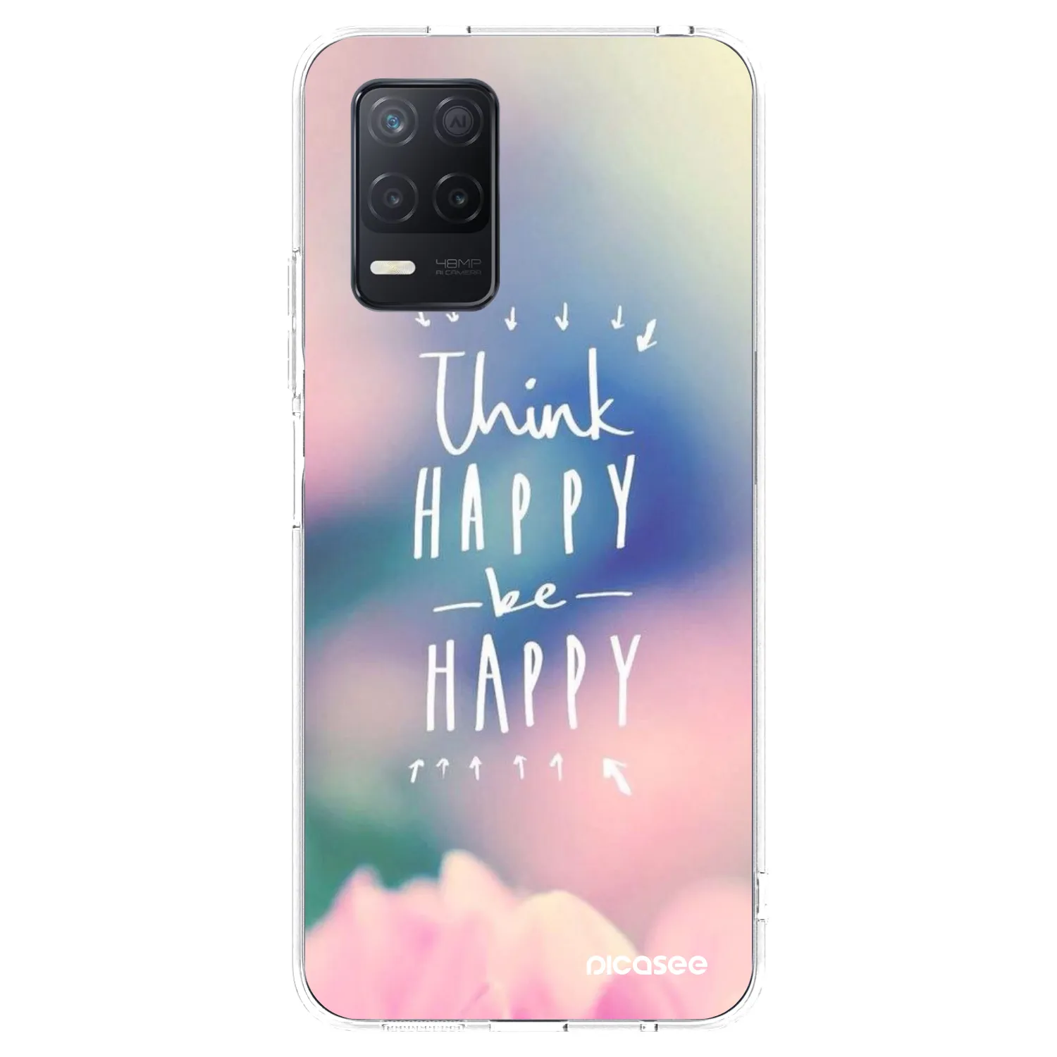 Picasee silikonska prozirna maskica za Realme 8 5G - Think happy be happy