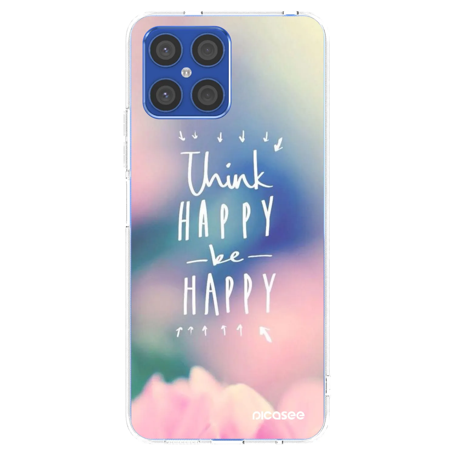 Picasee silikonska prozirna maskica za Honor X8 4G - Think happy be happy