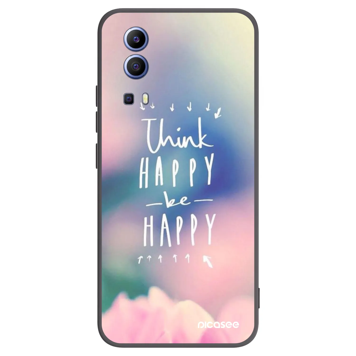 Picasee crna silikonska maskica za Vivo Y52 5G - Think happy be happy