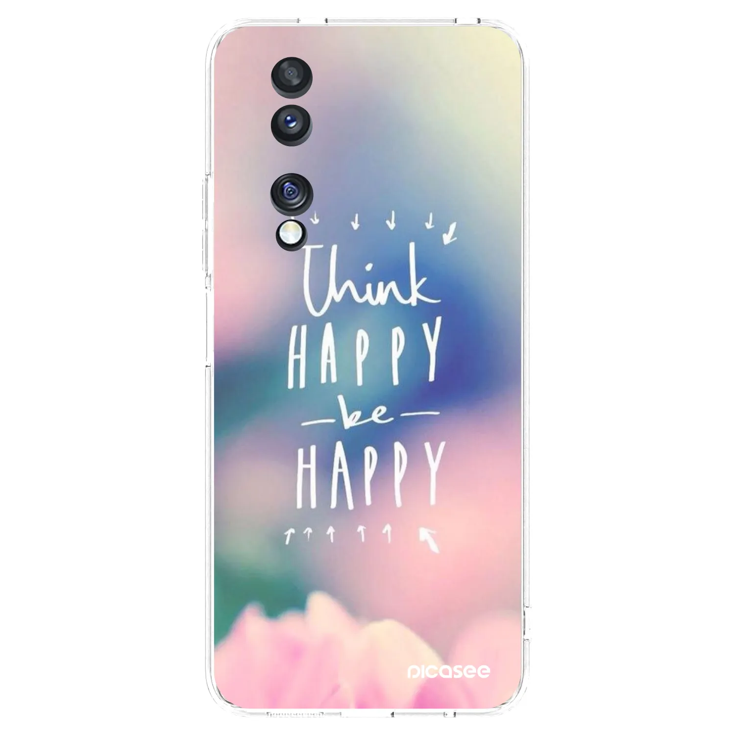 Picasee silikonska prozirna maskica za Honor 70 - Think happy be happy