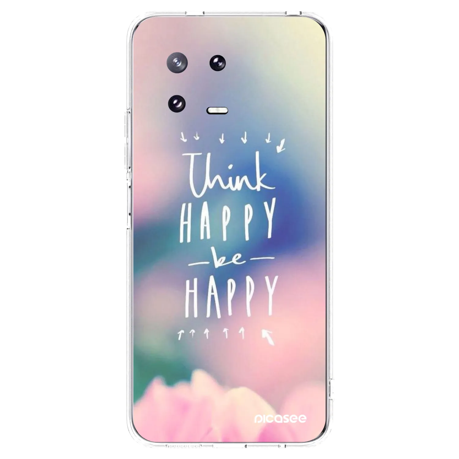Picasee silikonska prozirna maskica za Xiaomi 13 Pro - Think happy be happy