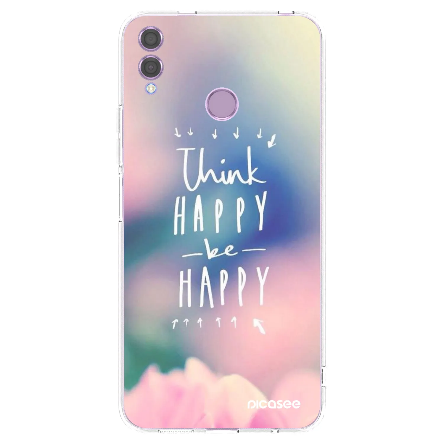 Picasee silikonska prozirna maskica za Honor 8X - Think happy be happy