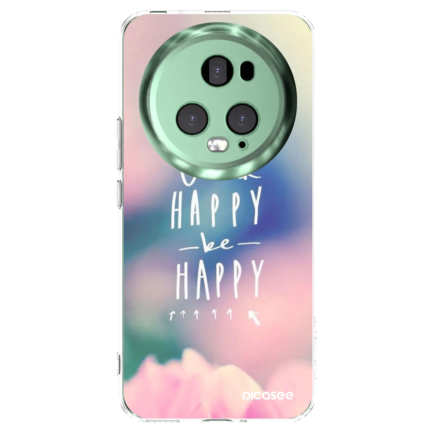 Picasee silikonska prozirna maskica za Honor Magic5 Pro - Think happy be happy