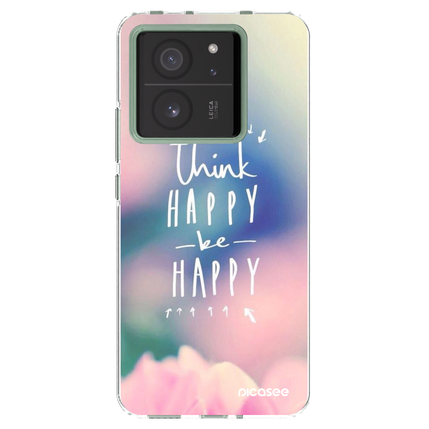 Picasee silikonska prozirna maskica za Xiaomi 13T - Think happy be happy