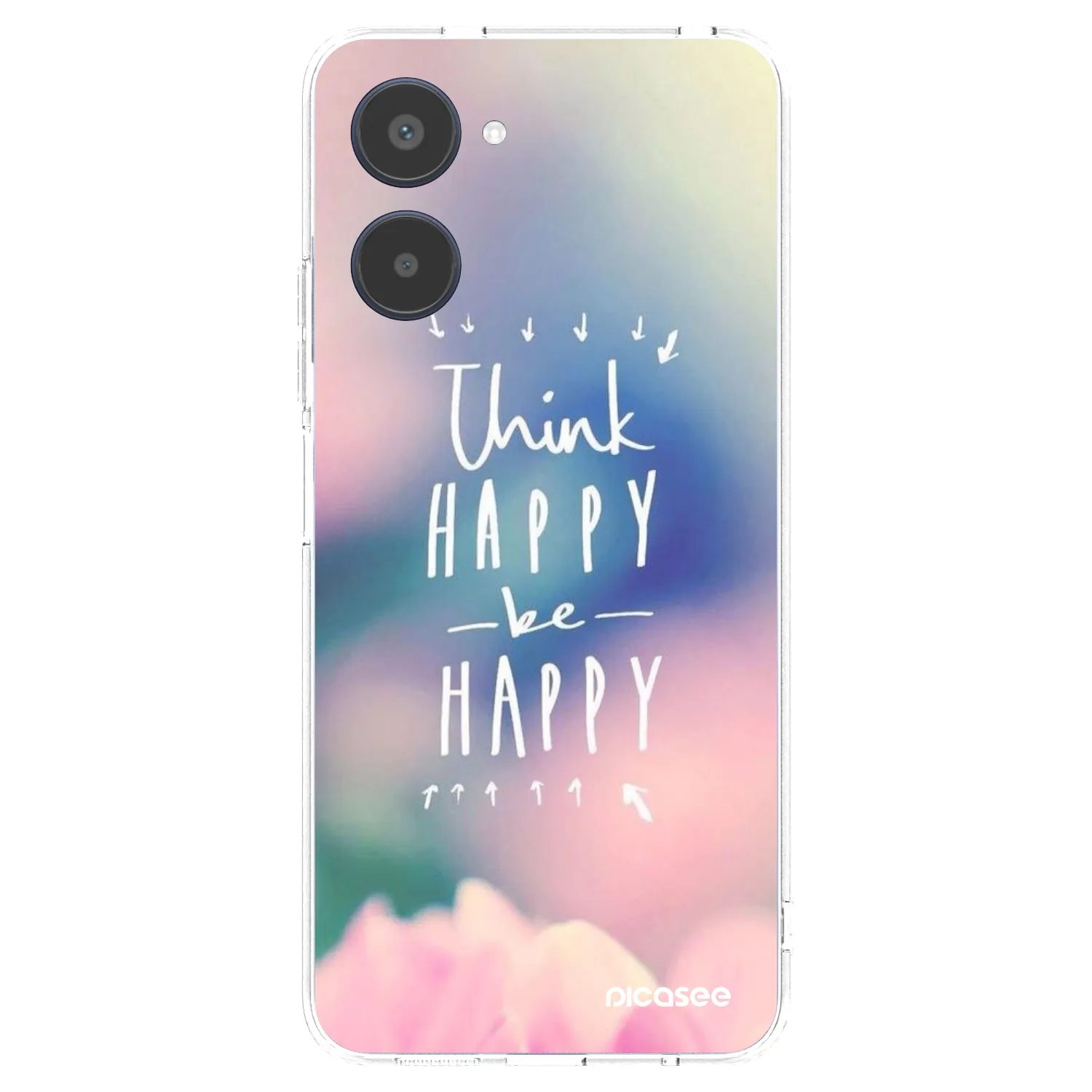 Picasee silikonska prozirna maskica za Realme 10 4G - Think happy be happy