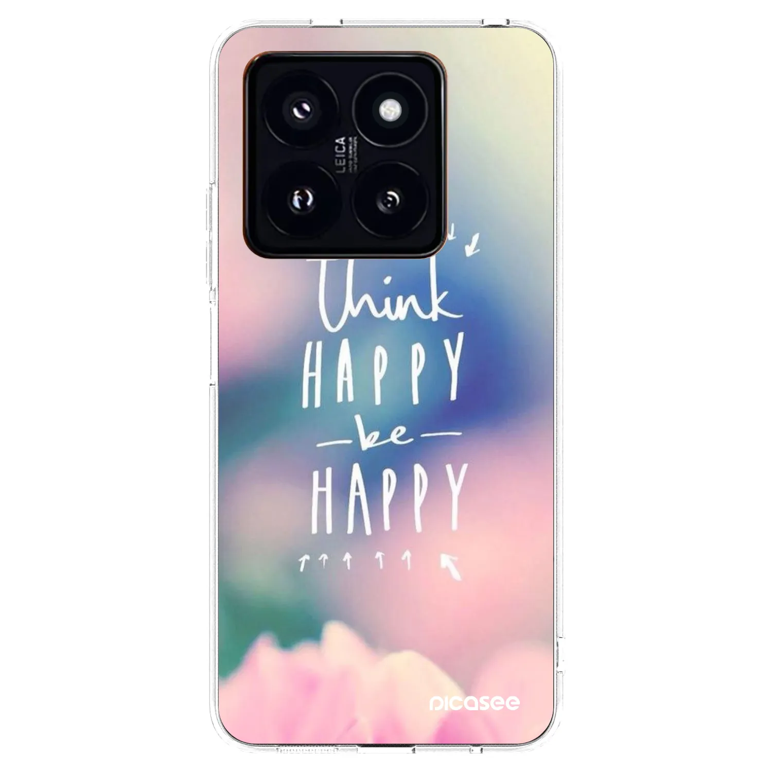 Picasee silikonska prozirna maskica za Xiaomi 14 Pro - Think happy be happy