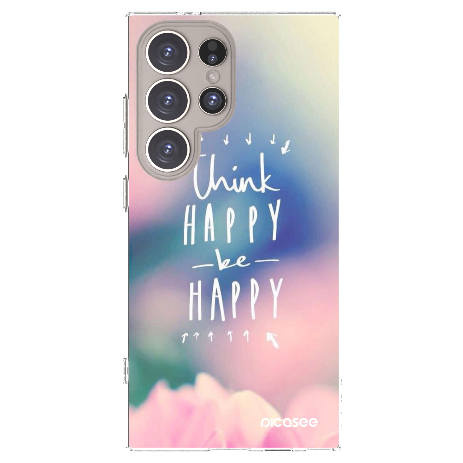 Picasee silikonska prozirna maskica za Samsung Galaxy S24 Ultra S928B 5G - Think happy be happy