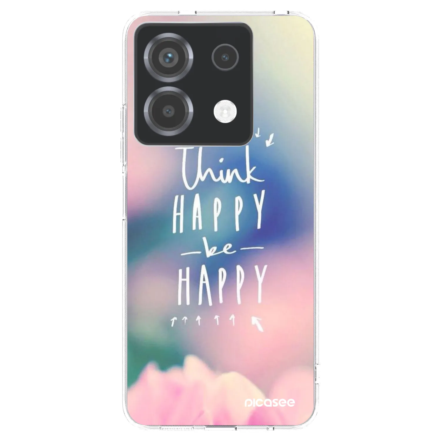 Picasee silikonska prozirna maskica za Xiaomi Poco X6 - Think happy be happy