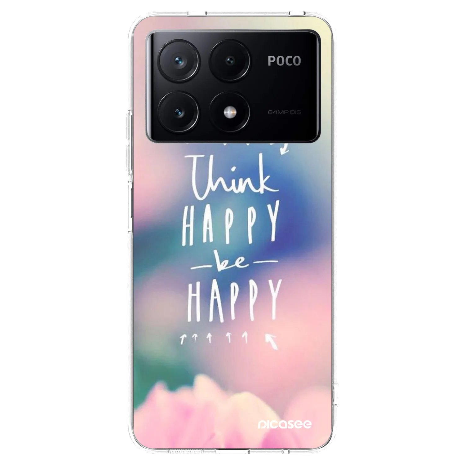 Picasee silikonska prozirna maskica za Xiaomi Poco X6 Pro - Think happy be happy