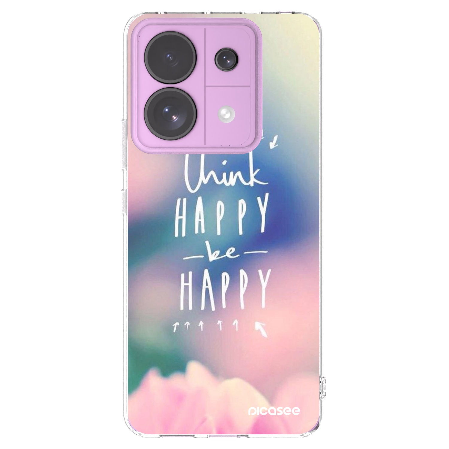 Picasee silikonska prozirna maskica za Xiaomi Redmi Note 13 Pro 5G - Think happy be happy